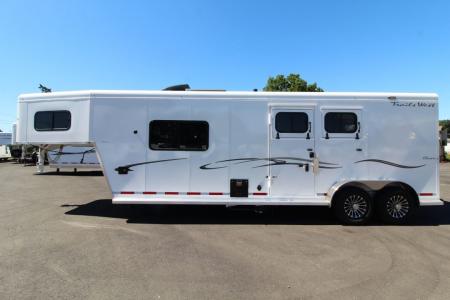 New 2027 Trails West Classic 10 x 10 Living Quarters - SOLAR - Pass Through Door - Escape Door - 2 Horse Trailer