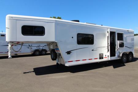 New 2027 Trails West Classic 10 x 10 Living Quarters - SOLAR - Pass Through Door - Escape Door - 2 Horse Trailer