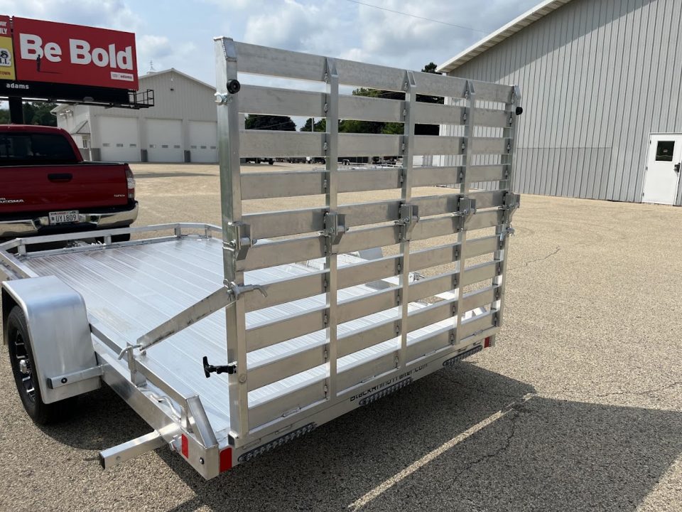 New 2027 Black Rhino Aluminum 74"x12' Low Profile LPS7812A w/ Bi-Fold Gate (ATV / UTV / Side by Side / Golf Cart / Motorcycle) Utility Trailer