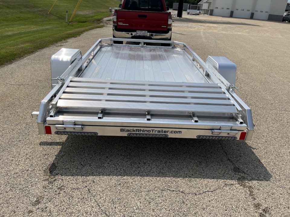 New 2027 Black Rhino Aluminum 74"x12' Low Profile LPS7812A w/ Bi-Fold Gate (ATV / UTV / Side by Side / Golf Cart / Motorcycle) Utility Trailer
