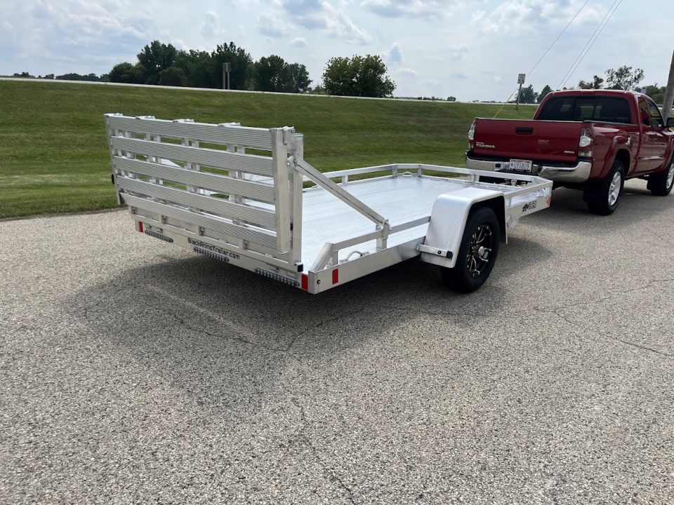 New 2027 Black Rhino Aluminum 74"x12' Low Profile LPS7812A w/ Bi-Fold Gate (ATV / UTV / Side by Side / Golf Cart / Motorcycle) Utility Trailer