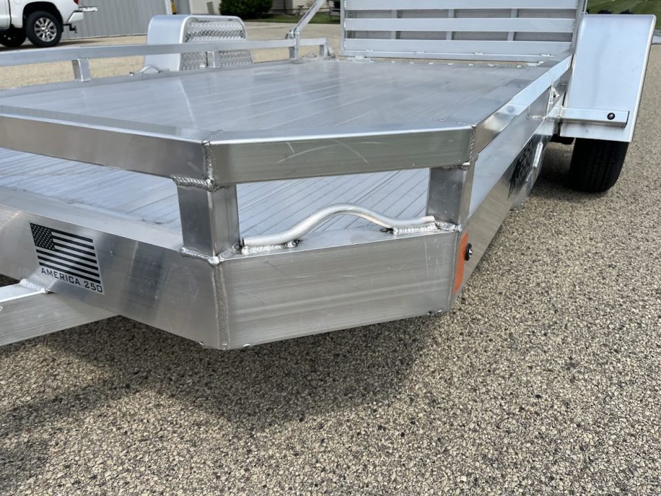 New 2027 Black Rhino Aluminum 74"x12' Low Profile LPS7812A w/ Bi-Fold Gate (ATV / UTV / Side by Side / Golf Cart / Motorcycle) Utility Trailer