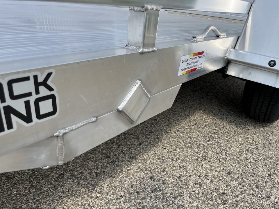 New 2027 Black Rhino Aluminum 74"x12' Low Profile LPS7812A w/ Bi-Fold Gate (ATV / UTV / Side by Side / Golf Cart / Motorcycle) Utility Trailer