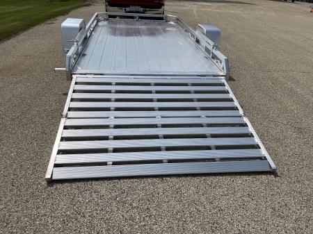New 2027 Black Rhino Aluminum 74"x12' Low Profile LPS7812A w/ Bi-Fold Gate (ATV / UTV / Side by Side / Golf Cart / Motorcycle) Utility Trailer