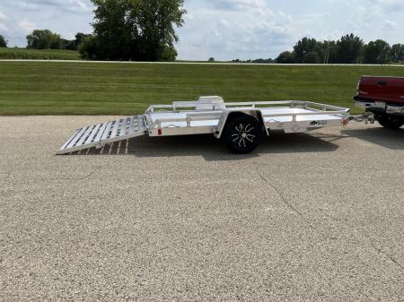 New 2027 Black Rhino Aluminum 74"x12' Low Profile LPS7812A w/ Bi-Fold Gate (ATV / UTV / Side by Side / Golf Cart / Motorcycle) Utility Trailer
