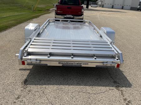 New 2027 Black Rhino Aluminum 74"x12' Low Profile LPS7812A w/ Bi-Fold Gate (ATV / UTV / Side by Side / Golf Cart / Motorcycle) Utility Trailer