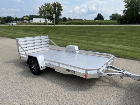 New 2027 Black Rhino Aluminum 74 x12' Low Profile LPS7812A w/ Bi-Fold Gate (ATV / UTV / Side by Side / Golf Cart / Motorcycle) Utility Trailer