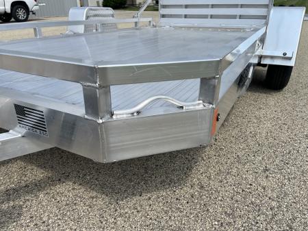 New 2027 Black Rhino Aluminum 74"x12' Low Profile LPS7812A w/ Bi-Fold Gate (ATV / UTV / Side by Side / Golf Cart / Motorcycle) Utility Trailer