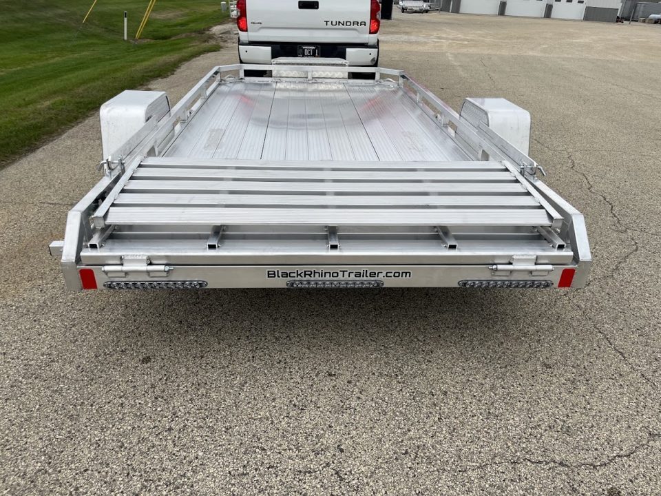New 2027 Black Rhino Aluminum 81"x168" LPS8114A-5K Low Profile w/ Toolbox, Bi-Fold Gate & Brakes (ATV / UTV / Side by Side) Utility Trailer