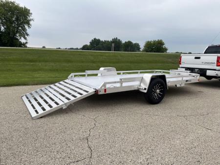 New 2027 Black Rhino Aluminum 81"x168" LPS8114A-5K Low Profile w/ Toolbox, Bi-Fold Gate & Brakes (ATV / UTV / Side by Side) Utility Trailer