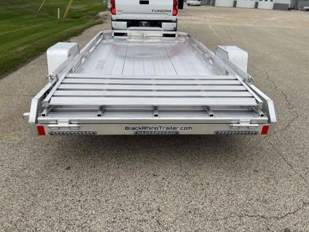 New 2027 Black Rhino Aluminum 81"x168" LPS8114A-5K Low Profile w/ Toolbox, Bi-Fold Gate & Brakes (ATV / UTV / Side by Side) Utility Trailer