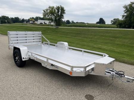 New 2027 Black Rhino Aluminum 81 x168  LPS8114A-5K Low Profile w/ Toolbox, Bi-Fold Gate & Brakes (ATV / UTV / Side by Side) Utility Trailer