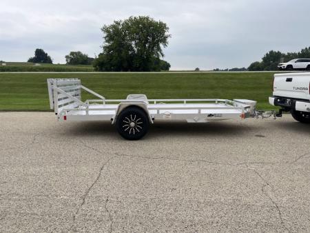 New 2027 Black Rhino Aluminum 81"x168" LPS8114A-5K Low Profile w/ Toolbox, Bi-Fold Gate & Brakes (ATV / UTV / Side by Side) Utility Trailer