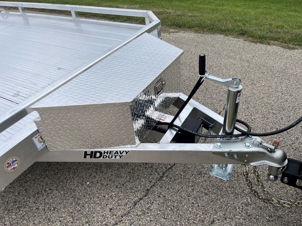 New 2027 Black Rhino Aluminum Low Profile LPT8124A-10K w/ Toolbox & Split Gate (ATV / UTV / Side by Side) Utility Trailer