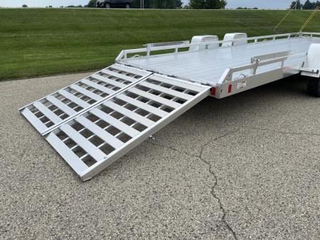New 2027 Black Rhino Aluminum Low Profile LPT8124A-10K w/ Toolbox & Split Gate (ATV / UTV / Side by Side) Utility Trailer
