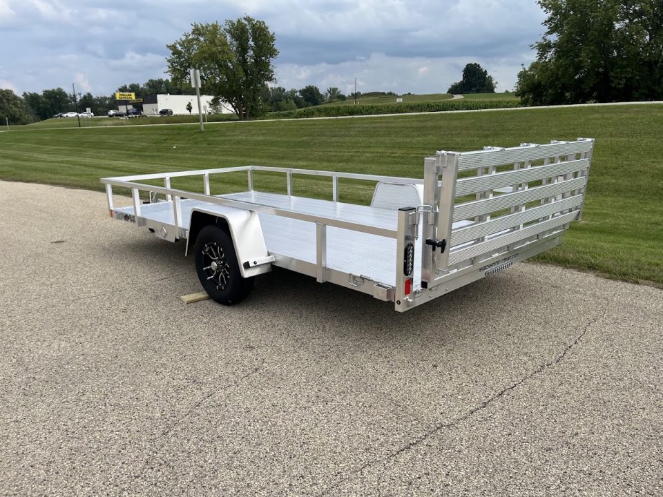 New 2027 Black Rhino Aluminum 81"X14' LSS714A w/ Bi-Fold Gate (ATV / UTV / Side by Side) Utility Trailer