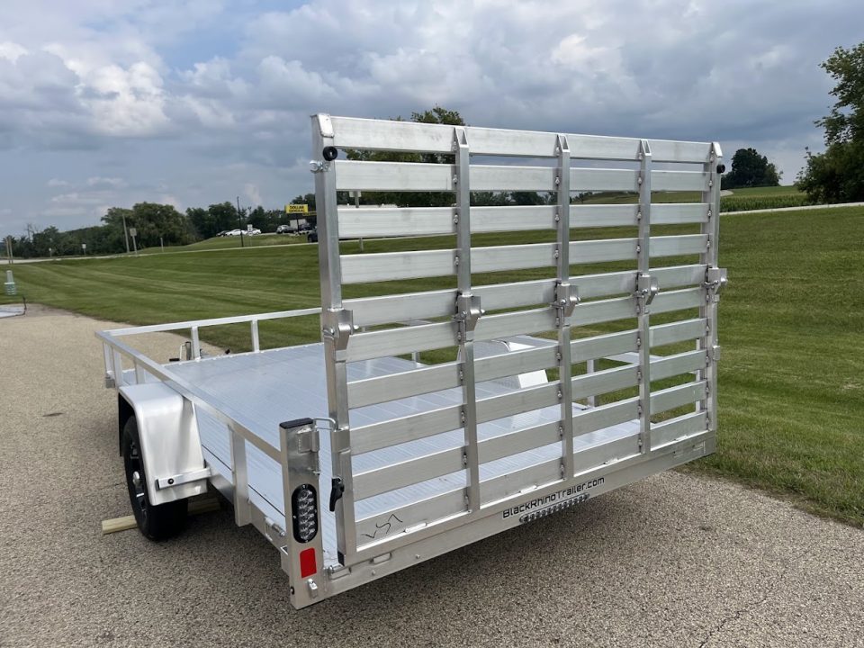 New 2027 Black Rhino Aluminum 81"X14' LSS714A w/ Bi-Fold Gate (ATV / UTV / Side by Side) Utility Trailer