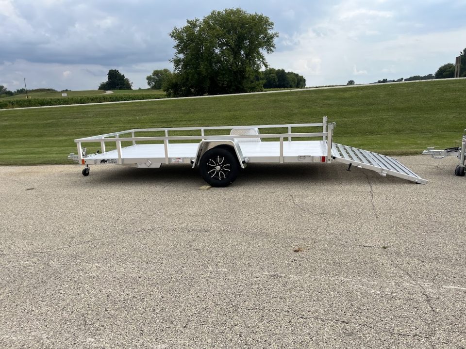 New 2027 Black Rhino Aluminum 81"X14' LSS714A w/ Bi-Fold Gate (ATV / UTV / Side by Side) Utility Trailer