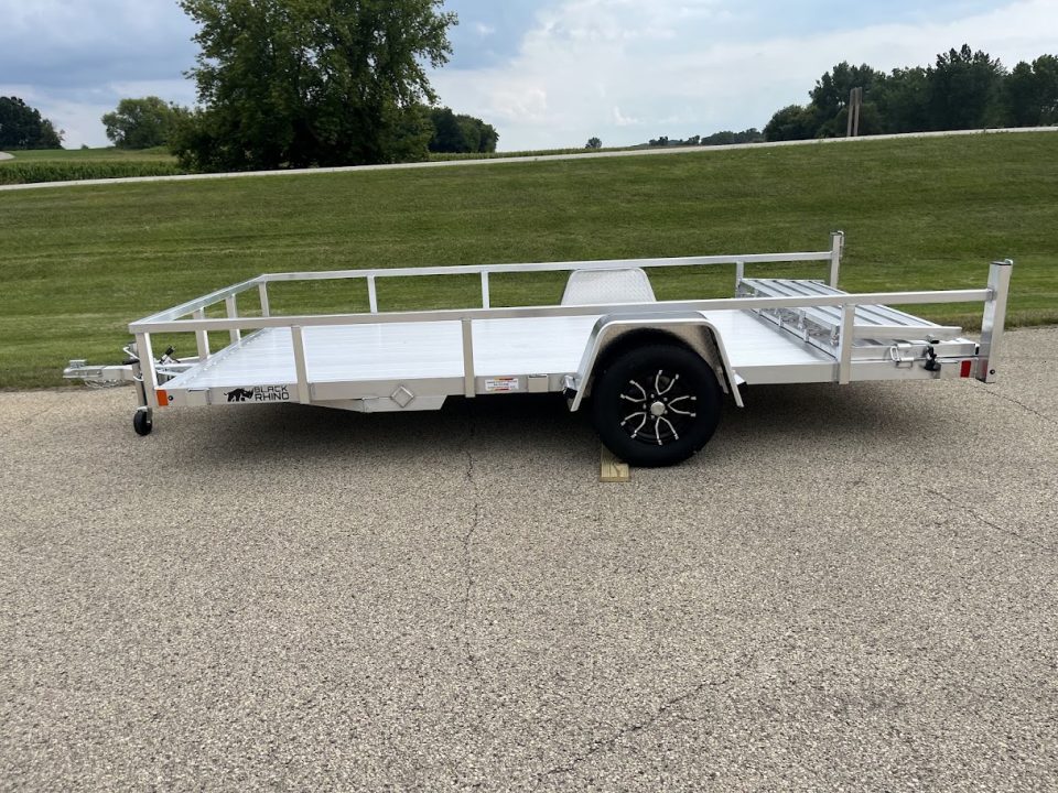New 2027 Black Rhino Aluminum 81"X14' LSS714A w/ Bi-Fold Gate (ATV / UTV / Side by Side) Utility Trailer