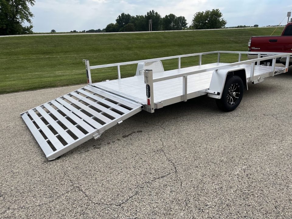 New 2027 Black Rhino Aluminum 81"X14' LSS714A w/ Bi-Fold Gate (ATV / UTV / Side by Side) Utility Trailer
