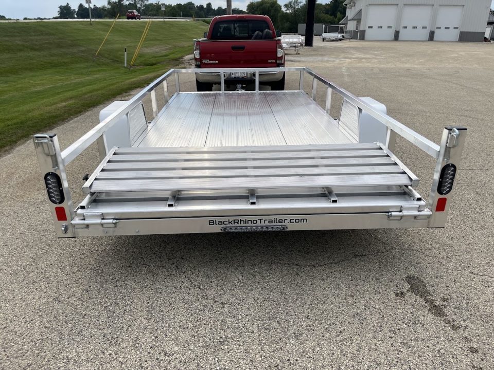 New 2027 Black Rhino Aluminum 81"X14' LSS714A w/ Bi-Fold Gate (ATV / UTV / Side by Side) Utility Trailer