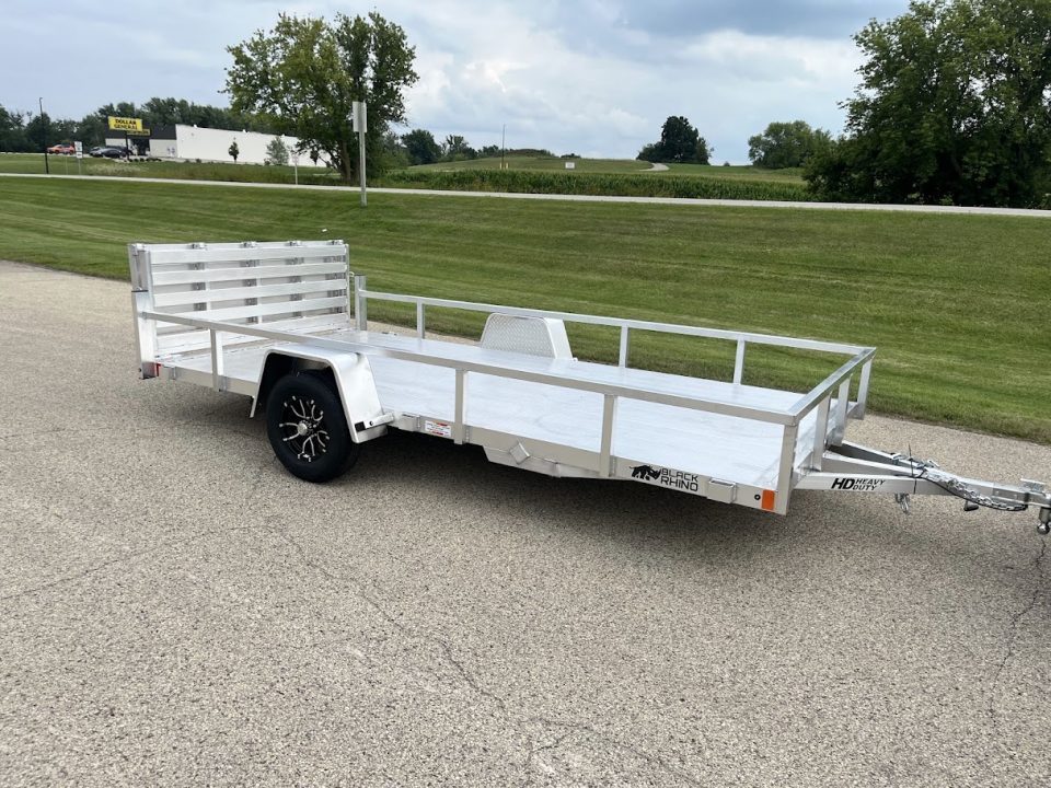 New 2027 Black Rhino Aluminum 81"X14' LSS714A w/ Bi-Fold Gate (ATV / UTV / Side by Side) Utility Trailer