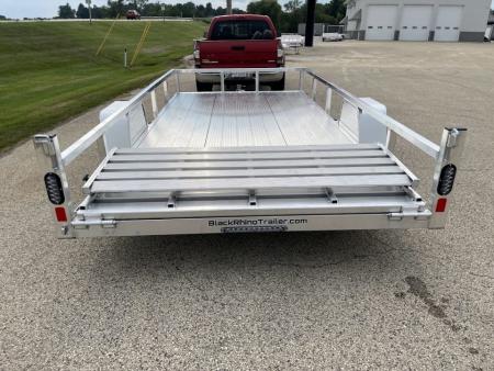 New 2027 Black Rhino Aluminum 81"X14' LSS714A w/ Bi-Fold Gate (ATV / UTV / Side by Side) Utility Trailer