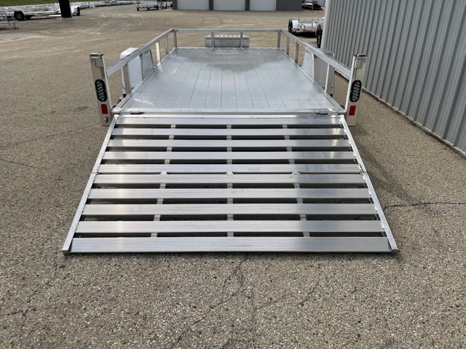 New 2027 Black Rhino Aluminum 81"X14' LSS714A-5K w/ Brakes, Toolbox & Bi-Fold Gate (UTV / Side by Side) Utility Trailer