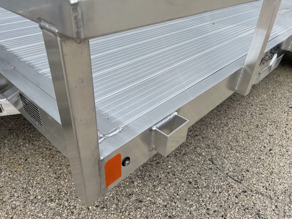 New 2027 Black Rhino Aluminum 81"X14' LSS714A-5K w/ Brakes, Toolbox & Bi-Fold Gate (UTV / Side by Side) Utility Trailer