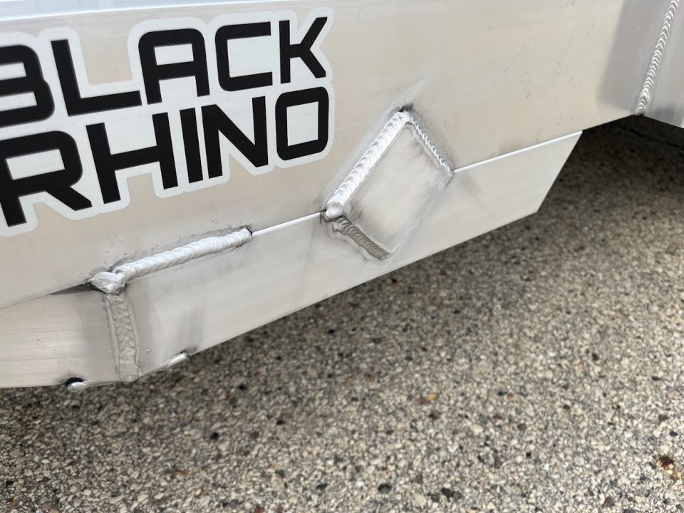 New 2027 Black Rhino Aluminum 81"X14' LSS714A-5K w/ Brakes, Toolbox & Bi-Fold Gate (UTV / Side by Side) Utility Trailer