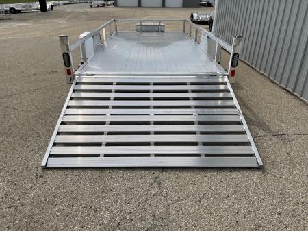 New 2027 Black Rhino Aluminum 81"X14' LSS714A-5K w/ Brakes, Toolbox & Bi-Fold Gate (UTV / Side by Side) Utility Trailer
