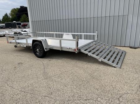 New 2027 Black Rhino Aluminum 81"X14' LSS714A-5K w/ Brakes, Toolbox & Bi-Fold Gate (UTV / Side by Side) Utility Trailer