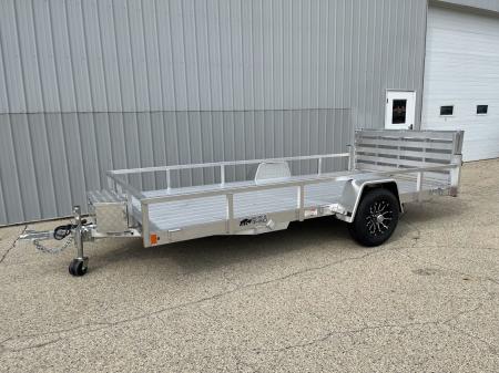 New 2027 Black Rhino Aluminum 81 X14' LSS714A-5K w/ Brakes, Toolbox & Bi-Fold Gate (UTV / Side by Side) Utility Trailer