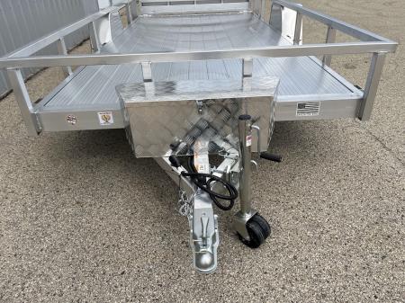 New 2027 Black Rhino Aluminum 81"X14' LSS714A-5K w/ Brakes, Toolbox & Bi-Fold Gate (UTV / Side by Side) Utility Trailer