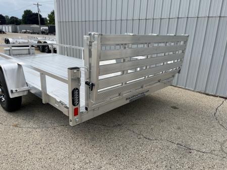 New 2027 Black Rhino Aluminum 81"X14' LSS714A-5K w/ Brakes, Toolbox & Bi-Fold Gate (UTV / Side by Side) Utility Trailer