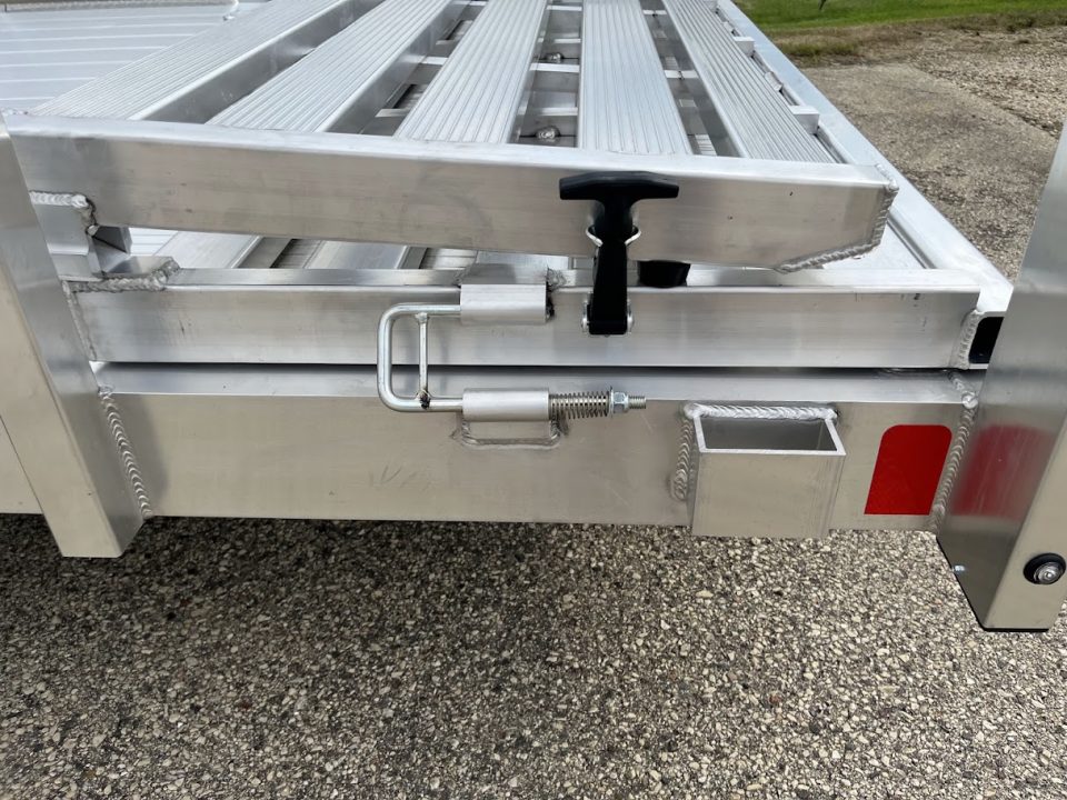 New 2027 Black Rhino Aluminum 81"X14' LSS714A-5K w/ Brakes, Toolbox & Bi-Fold Gate (UTV / Side by Side) Utility Trailer