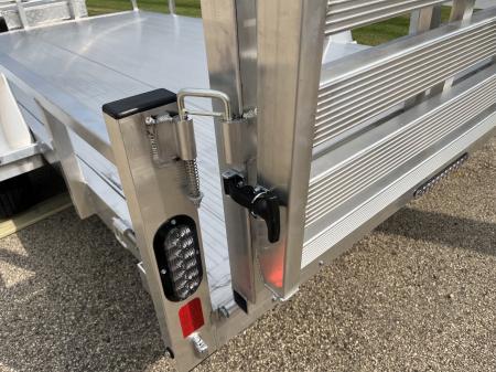 New 2027 Black Rhino Aluminum 81"X14' LSS714A-5K w/ Brakes, Toolbox & Bi-Fold Gate (UTV / Side by Side) Utility Trailer