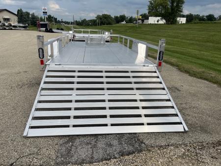 New 2027 Black Rhino Aluminum 81"X14' LSS714A-5K w/ Brakes, Toolbox & Bi-Fold Gate (UTV / Side by Side) Utility Trailer