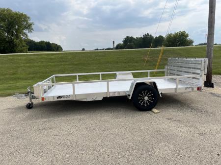 New 2027 Black Rhino Aluminum 81"X14' LSS714A-5K w/ Brakes, Toolbox & Bi-Fold Gate (UTV / Side by Side) Utility Trailer