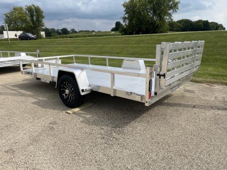 New 2027 Black Rhino Aluminum 81"X14' LSS714A-5K w/ Brakes, Toolbox & Bi-Fold Gate (UTV / Side by Side) Utility Trailer