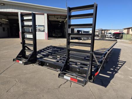 New 2027 H&H Trailers 102x18+4 Standard Duty Dovetail Bumper Pull Deckover 14K Equipment Trailer