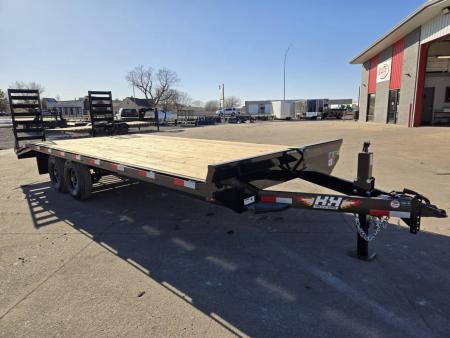 New 2027 H&H Trailers 102x18+4 Standard Duty Dovetail Bumper Pull Deckover 14K Equipment Trailer