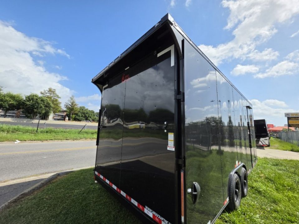 New 2027 Cargo Craft EF-8520 Cargo / Enclosed Trailer Black Out Sport Package Rear Wing Painted Floor Extra Height Spare Rack D Rings