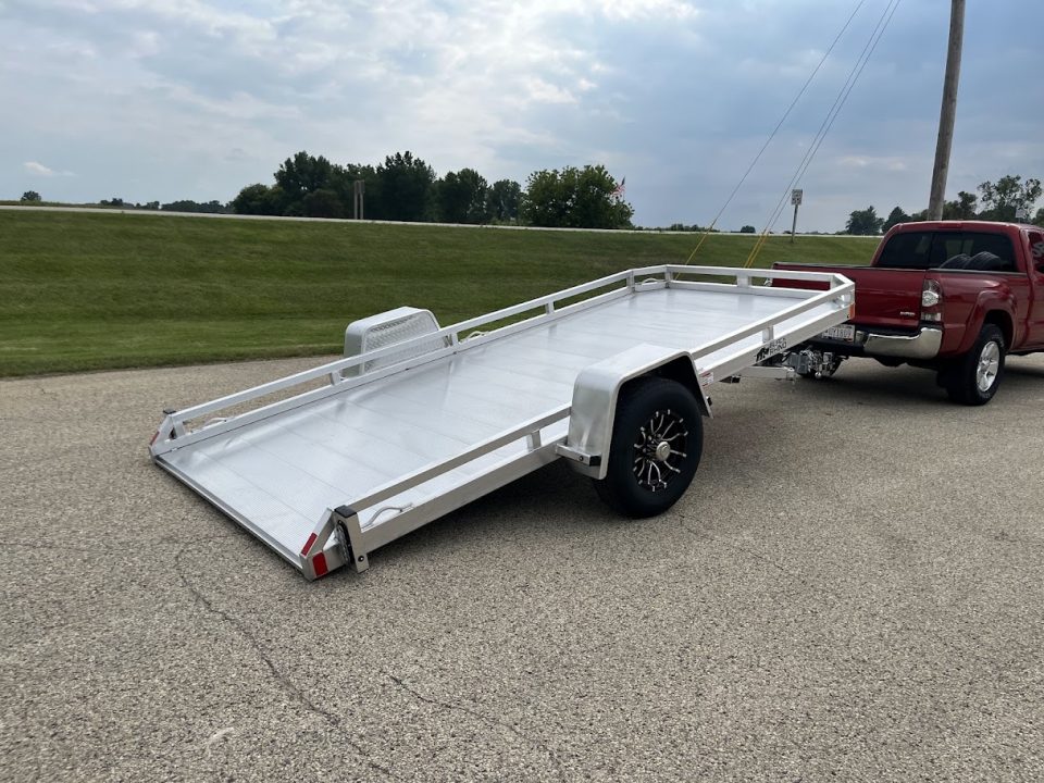 New 2027 Black Rhino Aluminum 77"x14' TS8114A-5K Low Profile w/ Brakes (ATV / UTV / Side by Side) Tilt Trailer