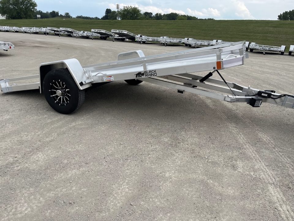 New 2027 Black Rhino Aluminum 77"x14' TS8114A-5K Low Profile w/ Brakes (ATV / UTV / Side by Side) Tilt Trailer