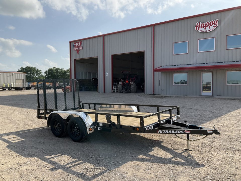 New 2027 PJ 77"x14' Tandem Axle Utility Trailer - UK