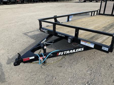 New 2027 PJ 77"x14' Tandem Axle Utility Trailer - UK