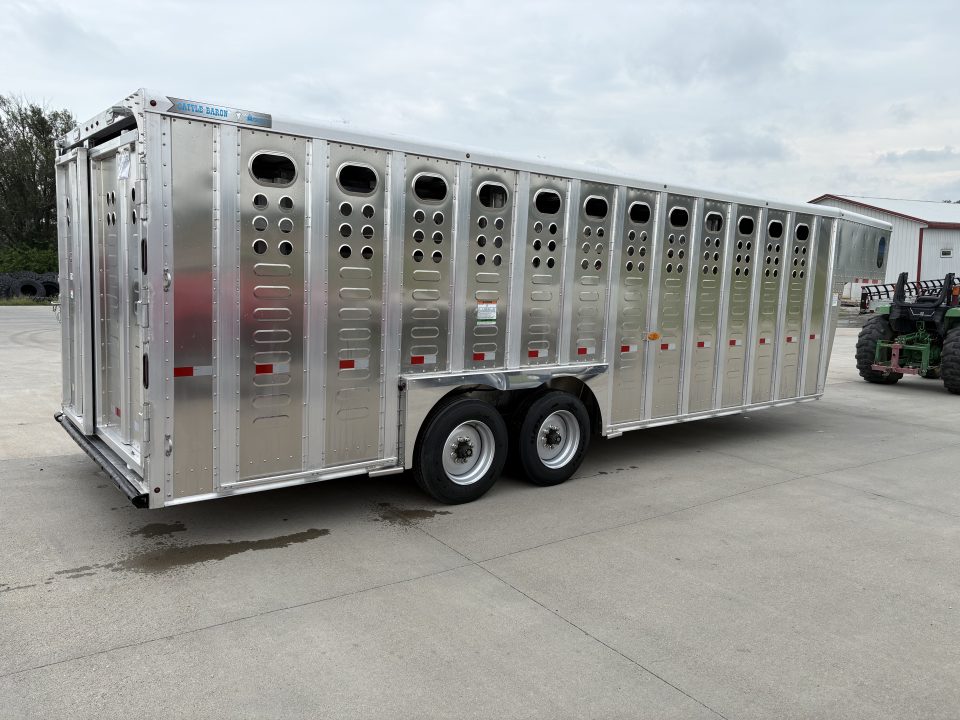 New 2027 Merritt 8x24 Cattle Baron Livestock Trailer Stock / Stock Combo Trailer