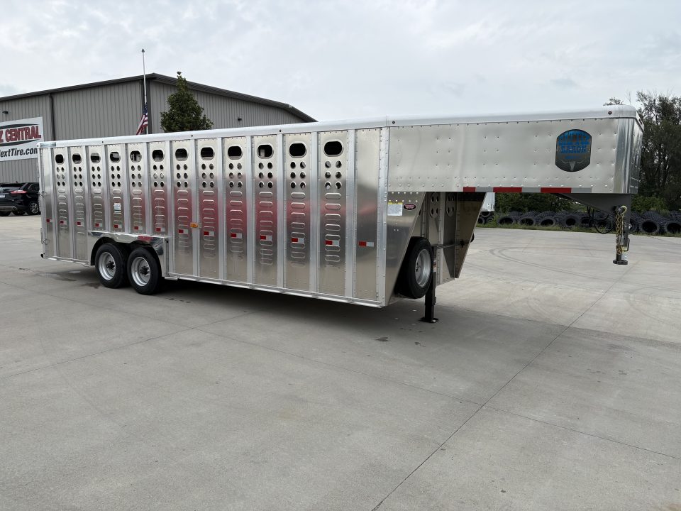 New 2027 Merritt 8x24 Cattle Baron Livestock Trailer Stock / Stock Combo Trailer