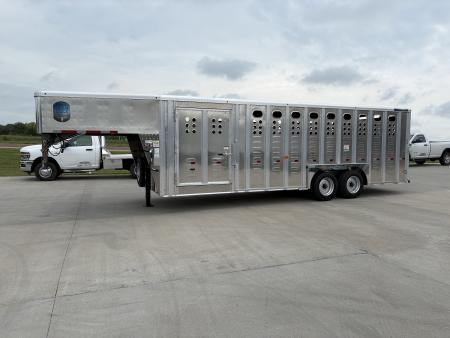 New 2027 Merritt 8x24 Cattle Baron Livestock Trailer Stock / Stock Combo Trailer